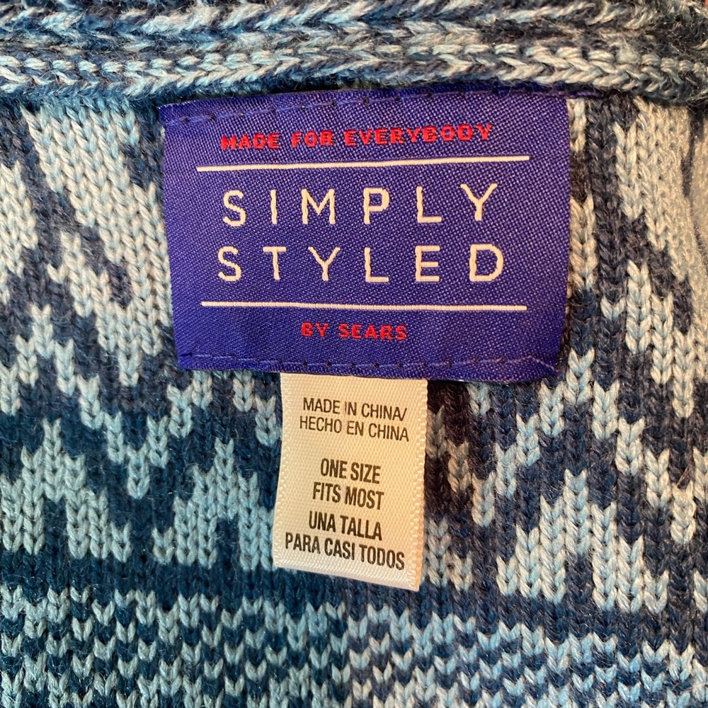 Simply Styled By Sears Blue & Gold Sweater Vest - image 4